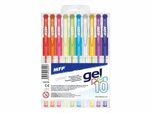 Gelové pero set GLITTER 10 ks