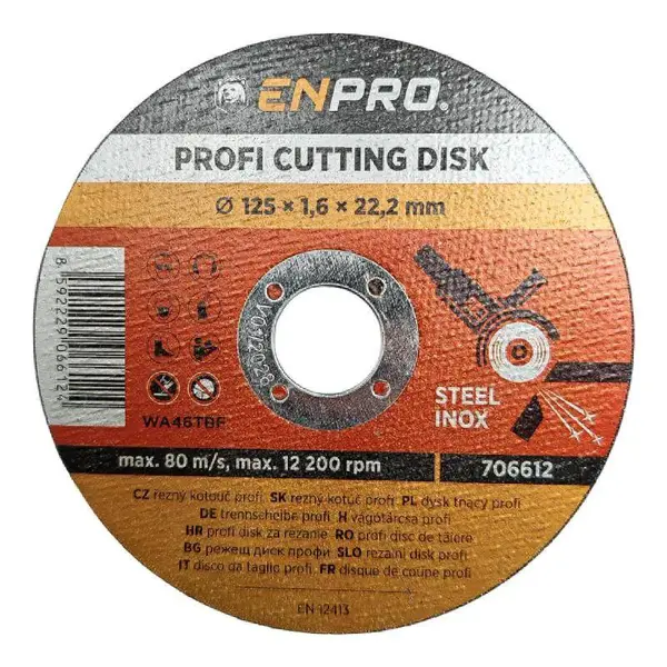 Kotouč na kov řezný PROFI, Ø 125 x 1,6 x 22,2 mm, ENPRO