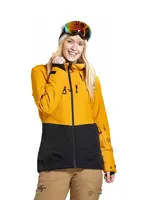 Meatfly dámská SNB & SKI bunda Gaia Sunflower / Black | Černá | Velikost XL