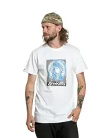 Meatfly pánské tričko Stencil White | Bílá | Velikost M | 100% bavlna