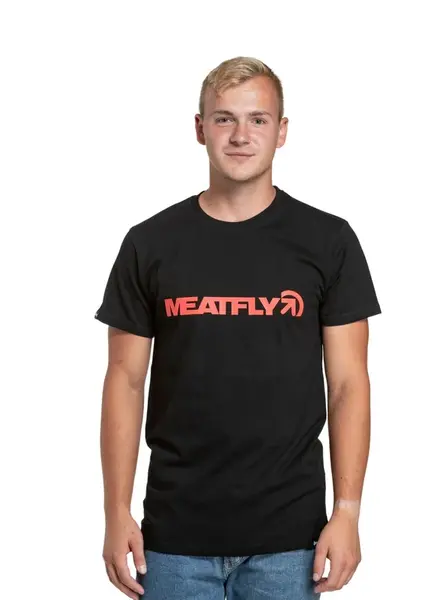 Meatfly pánské tričko Logex Red/Black | Červená | Velikost XS | 100% bavlna