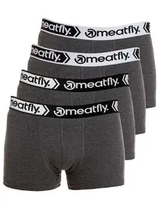 Meatfly pánské boxerky Balboa Boxershorts Four Pack Grey Heather | Šedá | Velikost M