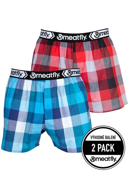 Meatfly pánské boxerky Gigi Blue / Red | Modrá | Velikost S