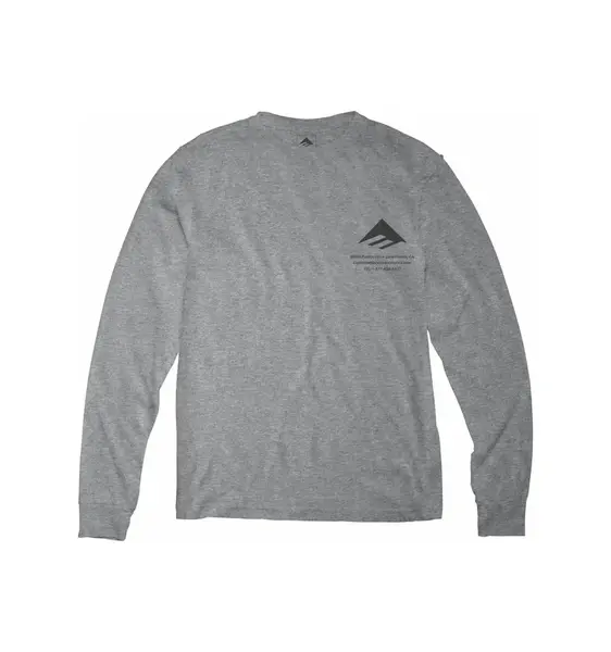 Emerica pánské tričko Logo Lockup L/S Grey/Heather | Šedá | Velikost M