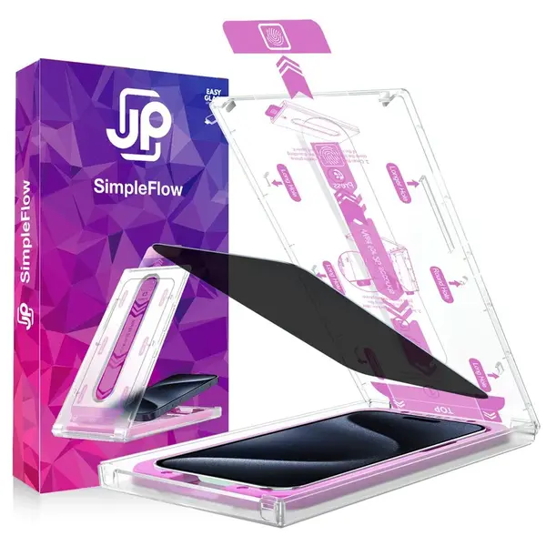 JP SimpleFlow Privacy Tvrzené sklo s jednoduchou aplikací, Samsung Galaxy S25 Plus