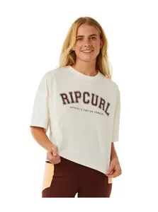 Rip curl dámské tričko Rss Crop Bone | Bílá | Velikost S