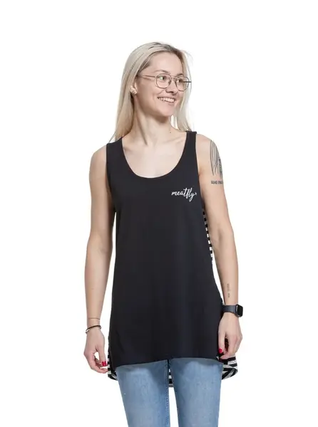 Meatfly dámské tílko Zoe White Stripes | Bílá | Velikost XS | 100% bavlna