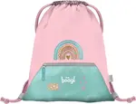 Sáček s kapsou Duha růžový