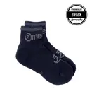 Meatfly ponožky Logo Middle Socks - Triple pack C – Black | Černá | Velikost S