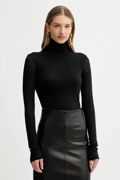 Tričko s dlhým rukávom s prímesou vlny Liviana Conti