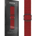 Textilní řemínek ALIGATOR 22mm, černo-vínová
