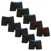 Gianvaglia 10PACK pánské boxerky černé (021) XL