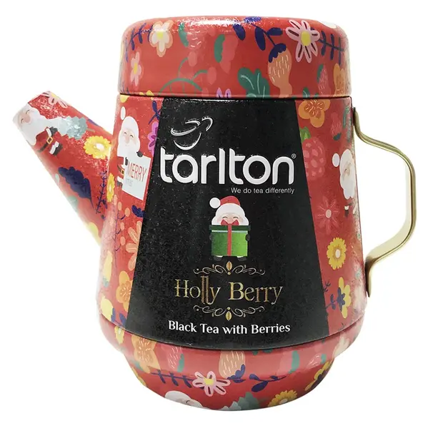 TARLTON Tea pot Holly berry černý sypaný čaj v plechové konvici 100 g