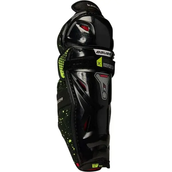 Bauer VAPOR 3X SHIN GUARD INT Juniorské chrániče holení, čierna, veľkosť