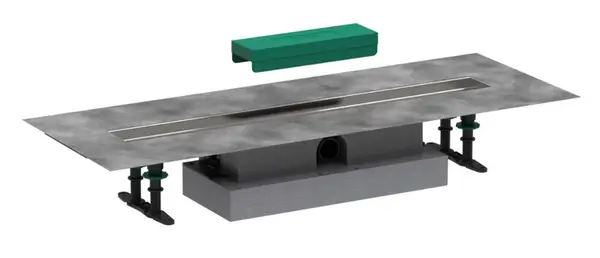 Hansgrohe uBox universal - Set pro plochou instalaci lineárního sprchového žlabu 70 cm, nerez 56017180