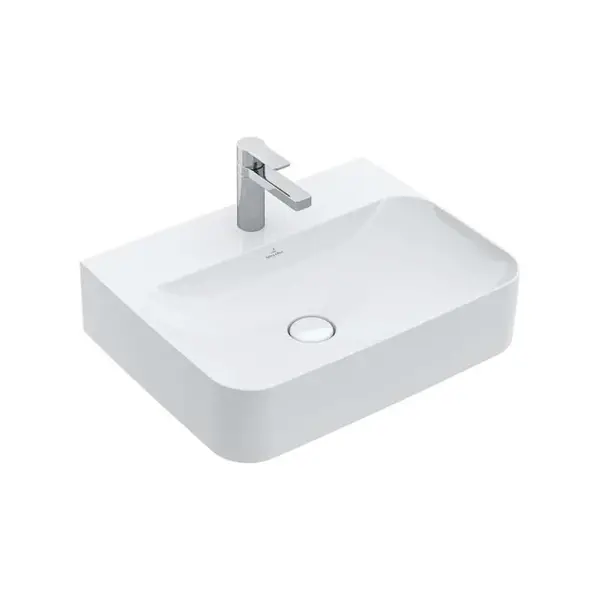 Villeroy & Boch Finion - Umývadlo so skrytým prepadom, 60x47 cm, s CeramicPlus, alpská biela 41686CR1