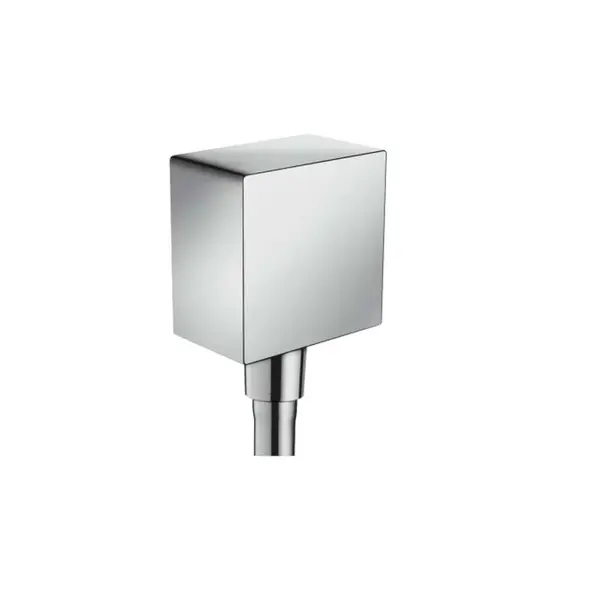 Hansgrohe Fixfit - Prípojka hadice Square so spätným ventilom, chróm 26455000