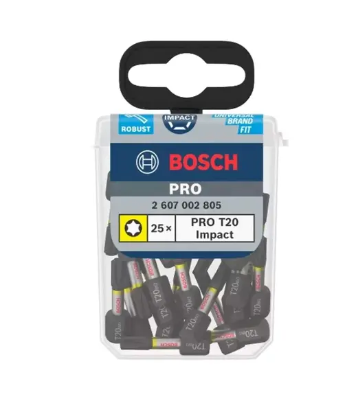 Bosch Príslušenstvo - Súprava bitov T20, 25 ks 2607002805
