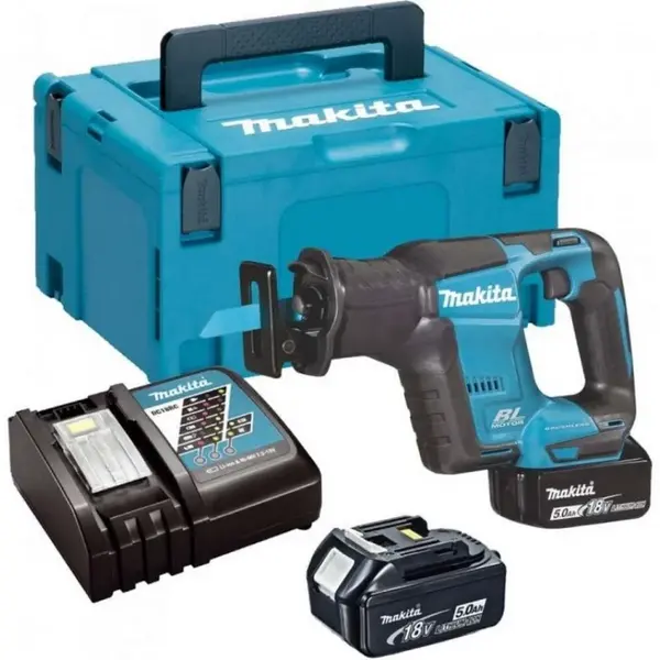 Makita Náradie - 18V AKU mečová píla, 2x aku 5,0 Ah LXT, nabíjačka DJR188RTJ