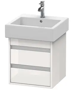 Duravit Ketho - Umývadlová skrinka 48x45x44 cm, 2 zásuvky, lesklá biela KT663502222