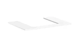 Hansgrohe Xelu Q - Doska pod umývadlo 78x55 cm, výrez uprostred, lesklá biela 54094050