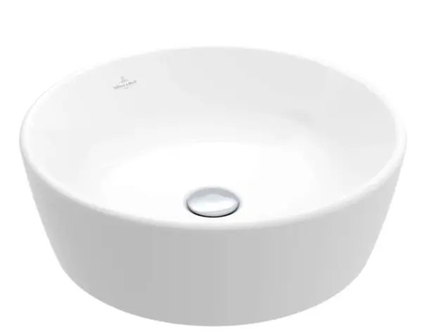 Villeroy & Boch Architectura - Umyvadlo na desku, průměr 45 cm, s přepadem, alpská bílá 5A254501