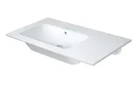 Duravit ME by Starck - Asymetrické umývadlo, 83x49 cm, s WonderGliss, biela 23458300601