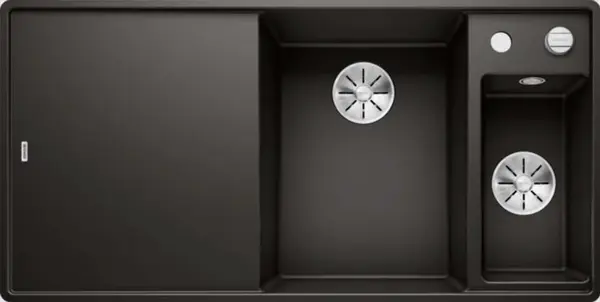 Blanco Axia III 6 - Silgranitový drez, 99x50 cm, s ovládaním odtoku a s príslušenstvom, čierna 525855