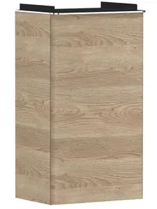 Hansgrohe Xelu Q - Umývadlová skrinka, 63x34x27 cm, 1 dvierka, pánty vpravo, prírodný dub/chróm 54017000