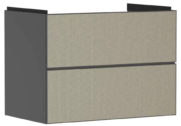 Hansgrohe Xevolos E - Umývadlová skrinka 78x58x48 cm, 2 zásuvky, matná sivá/bronz 54180390