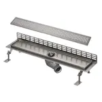 Sanela Nerezové žlaby - Sprchový žlab ke stěně, délka 115 cm, matná nerez SLKN 08BX