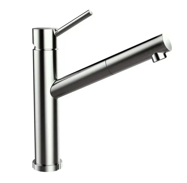 SCHOCK Altos - Dřezová baterie s výsuvnou koncovkou, sklopná pod okno, nerez 529125EDM