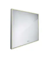 Nimco Zrcadla - Zrcadlo s LED osvětlením, 60x60 cm, dotykový senzor, hliník ZP 13066VX