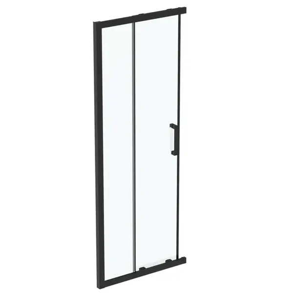 Ideal Standard Connect 2 - Posuvné sprchové dvere, dvojdielne, 80 cm, čierna/číre sklo K9259V3