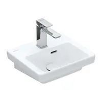 Villeroy & Boch Subway 3.0 - Umývadielko nábytkové, 37x31 cm, s prepadom, otvor na batériu, CeramicPlus, alpská biela 437037R1