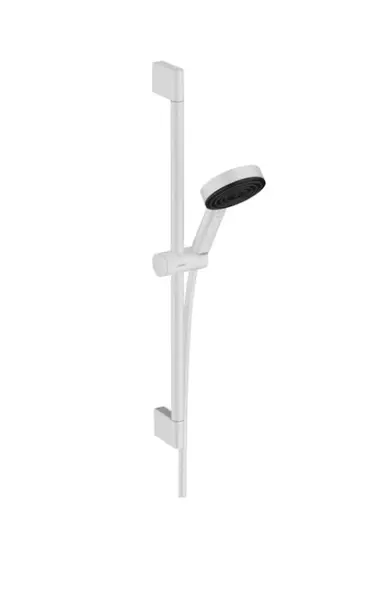 Hansgrohe Pulsify Select - Set sprchovej hlavice, 3 prúdy, EcoSmart, tyče 67 cm a hadice, matná biela 24161700