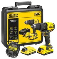 Stanley Náradie - 18V AKU vŕtací skrutkovač, 2x aku 1,5 Ah Li-Ion, nabíjačka SFMCD710C2K-QW