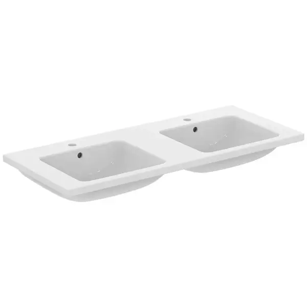 Ideal Standard i.Life B - Dvojumývadlo nábytkové 121x52 cm, s prepadom, 2 otvory na batériu, biela T460201