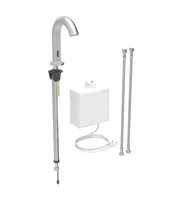 Geberit Piave - Elektronická termostatická umývadlová batéria, sieťové napájanie, easy to clean, kefovaná nerezová 116.167.SN.1