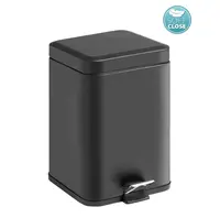 Sapho Gedy Koupelnové doplňky - Odpadkový koš 5 l, Soft Close, matná černá 230914