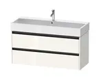 Duravit Ketho.2 - Umývadlová skrinka, 55x118x46 cm, 2 zásuvky, lesklá biela K25279022220000
