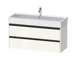 Duravit Ketho.2 - Umývadlová skrinka, 55x118x46 cm, 2 zásuvky, lesklá biela K25279022220000