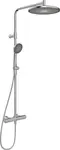 Hansa Aurelia - Sprchový set s termostatom, priemer 30 cm, 3 prúdy, brúsená oceľ 4719910380