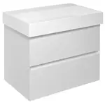 Sapho Filena - Umývadlová skrinka 67x52x43 cm, 2 zásuvky, matná biela FID1270W