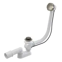 Alcadrain Odtokové súpravy - Vaňová odtoková a prepadová súprava, dĺžka 570 mm, lesklý nikel A55K-N-P