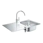 Grohe Dřezy - Set dřezu K200 a baterie BauEdge, kartáčovaná nerez/chrom 31562SD1