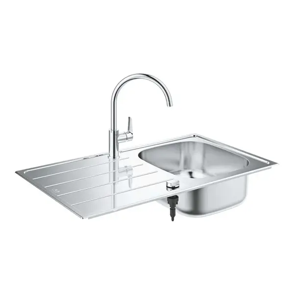 Grohe Dřezy - Set dřezu K200 a baterie BauEdge, kartáčovaná nerez/chrom 31562SD1
