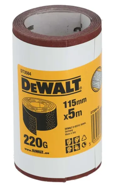 DeWALT Příslušenství - Role brusného papíru P220, šířka 115 mm, délka 5 m DT3584