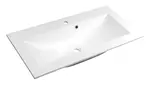 Sapho Yukon - Umývadlo 80x45 cm, s prepadom, otvor na batériu, biela YU080