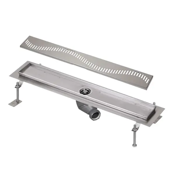 Sanela Žľaby z nehrdzavejúcej ocele - Kúpeľňový žliabok z nehrdzavejúcej ocele do priestoru, dĺžka 95 cm, lesk SLKN 04A